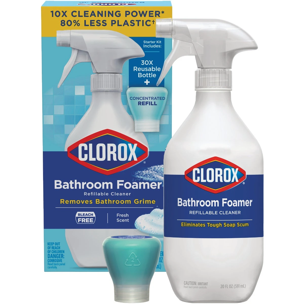 Bathroom Foamer Starter Kit, Fresh Scent, 20 oz. Refillable Bottle