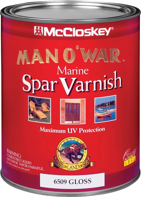 Man O'War Marine Spar Varnish, Gloss, 1 Qt.