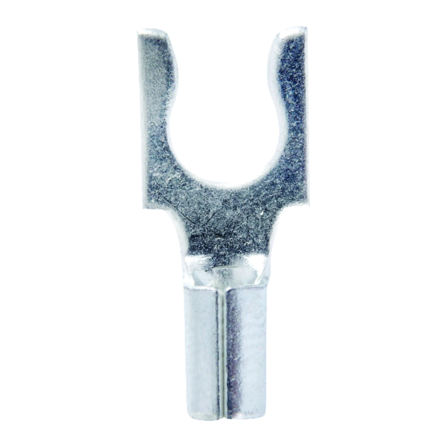 16-14 Ga. Uninsulated Locking Spade Wire Terminal Silver 5 Pk, #10 Stud
