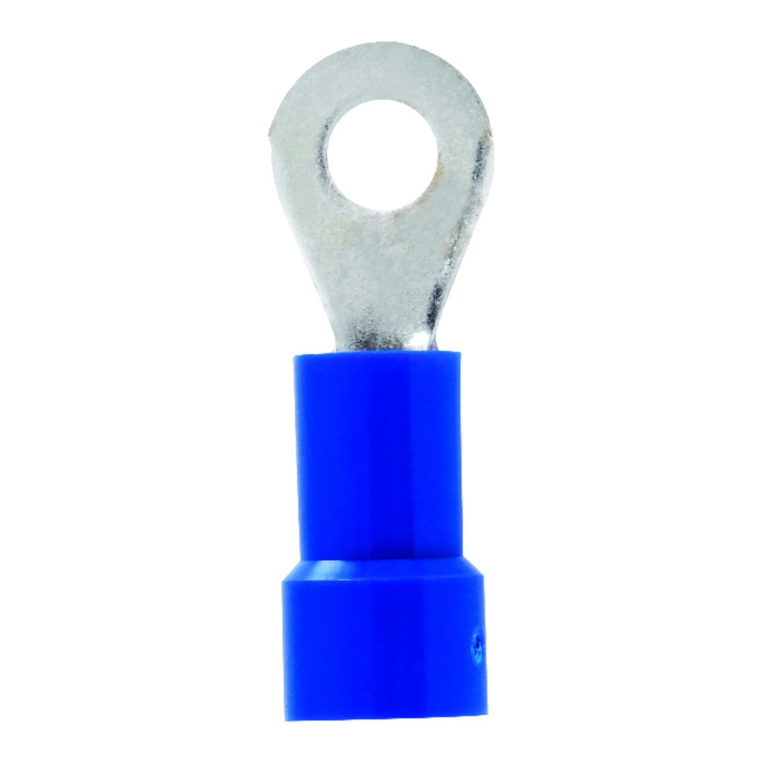 16-14 Ga. Insulated Wire Terminal Ring Blue, Vinyl Insulated, 5 Pk, #6 Stud