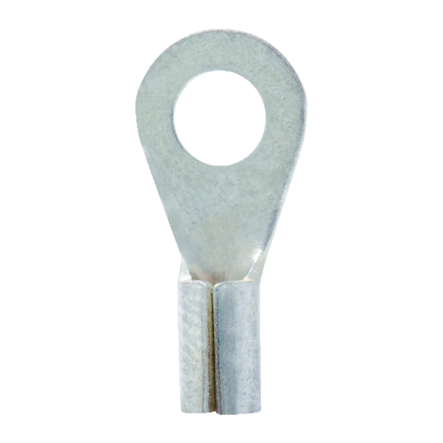 16-14 Ga. Uninsulated Wire Terminal Ring Silver 5 Pk, #8 Stud Size