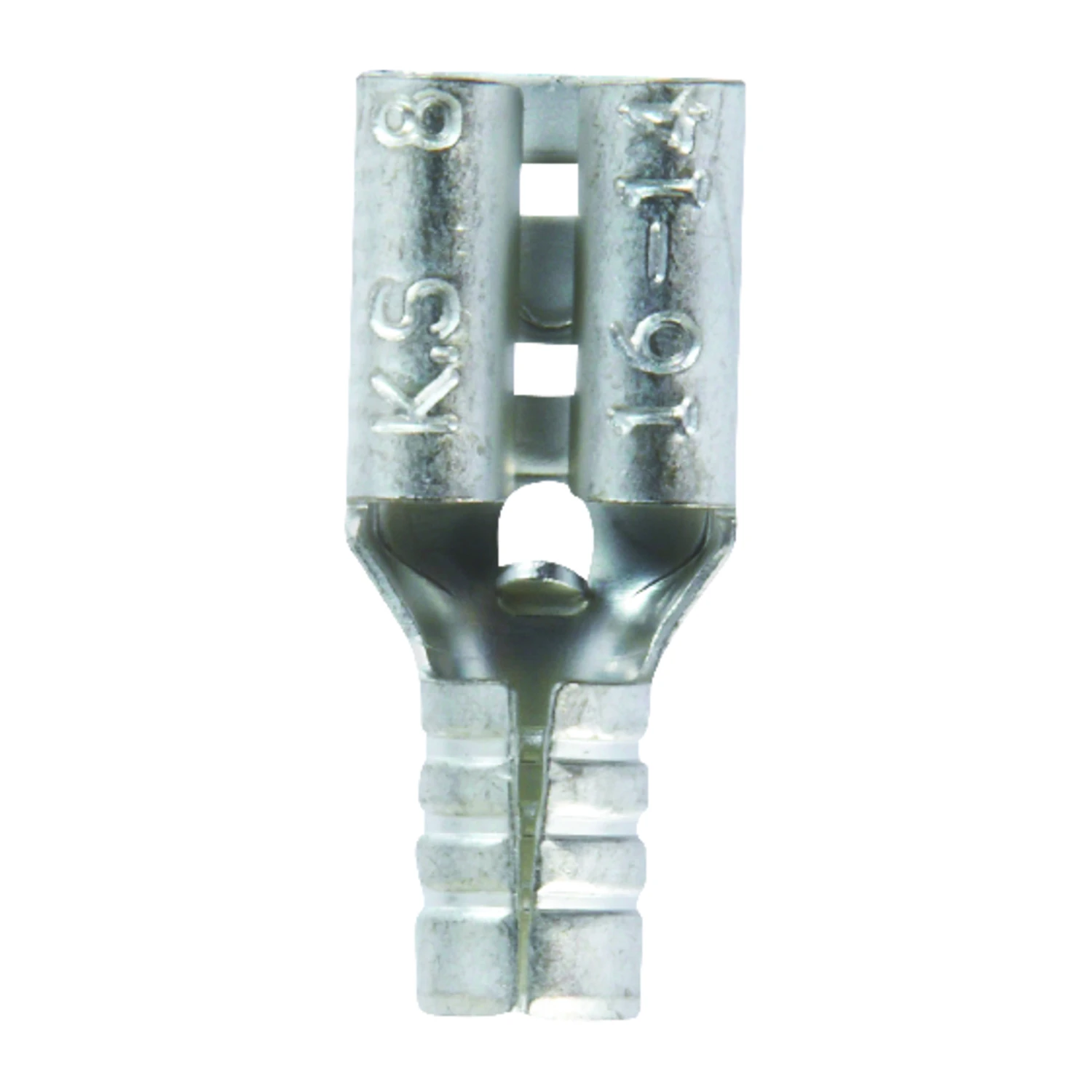 16-14 Ga. Uninsulated Wire Female Disconnect Terminals, Silver, 5 Pk, .187 In Tab