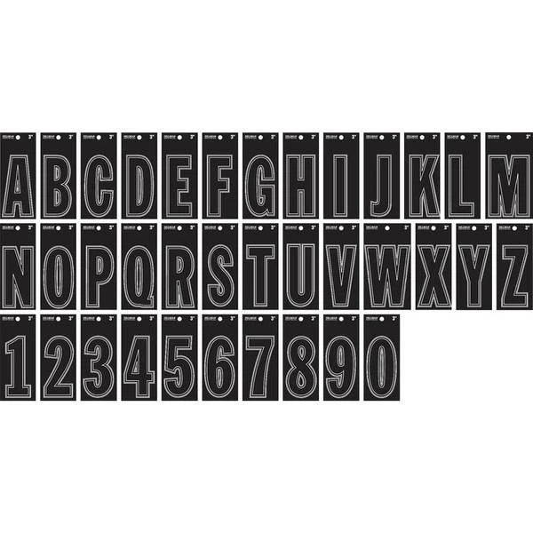 839610 Z - 3 in. Vinyl Die-Cut Black Letters & Numbers