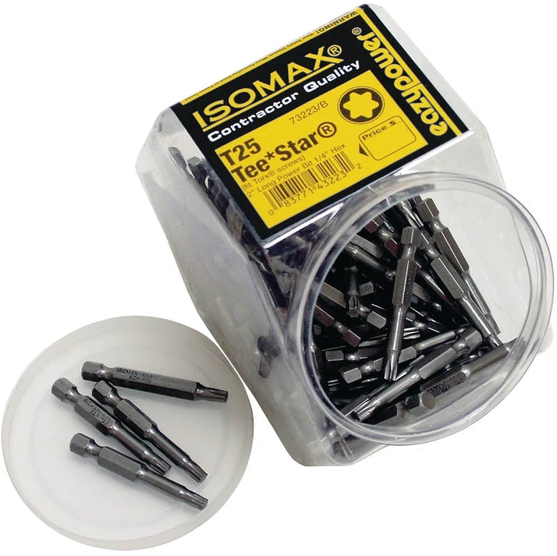 Tee Star T25 2 In. Hex Power Tip Socket Bit 50 Pk 1/4 In. Shank