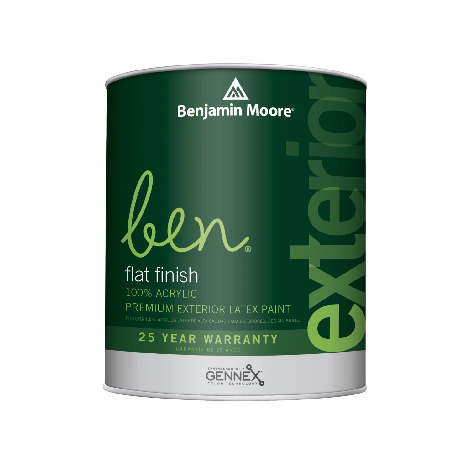 Ben 1 Quart Exterior Flat Finish Paint - Premium Quality Acrylic