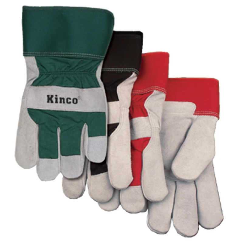 Kinco 1932-L Heatkeep Leather Palm Gloves, Men's Large, Black/Green Kinco 1932-L Heatkeep Leather Palm Gloves, Men's Large, Black/Green