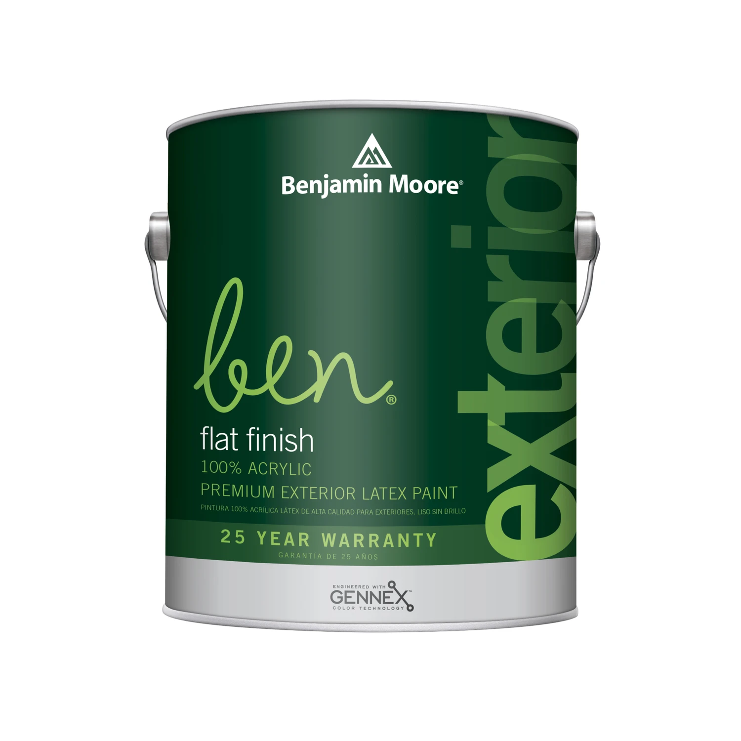 Ben 1 Gallon Exterior Flat Finish Paint - Premium Quality Acrylic Latex