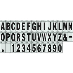 Reflective Adhesive House Address Hyphen, Thin Cut, Black Vinyl, 3-In.
