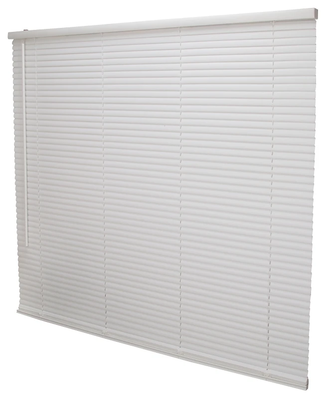 Pvcmb-15a Cordless Mini Blind, 64 In L, 47 In W, Vinyl, White, 4 Pk