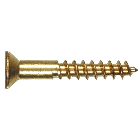 The Hillman Group 41839 Brass Flat Head Phillips Wood Screw, 8 x 2-Inch, 50-Pack