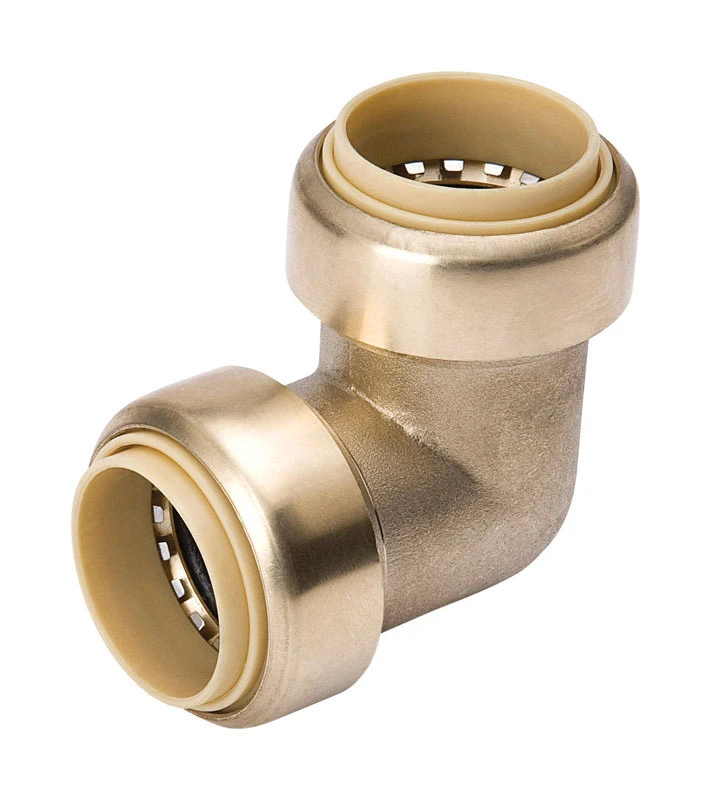 3/4 Inch Copper Push Brass Elbow Fitting With Pex Insert - Model 631-004hc