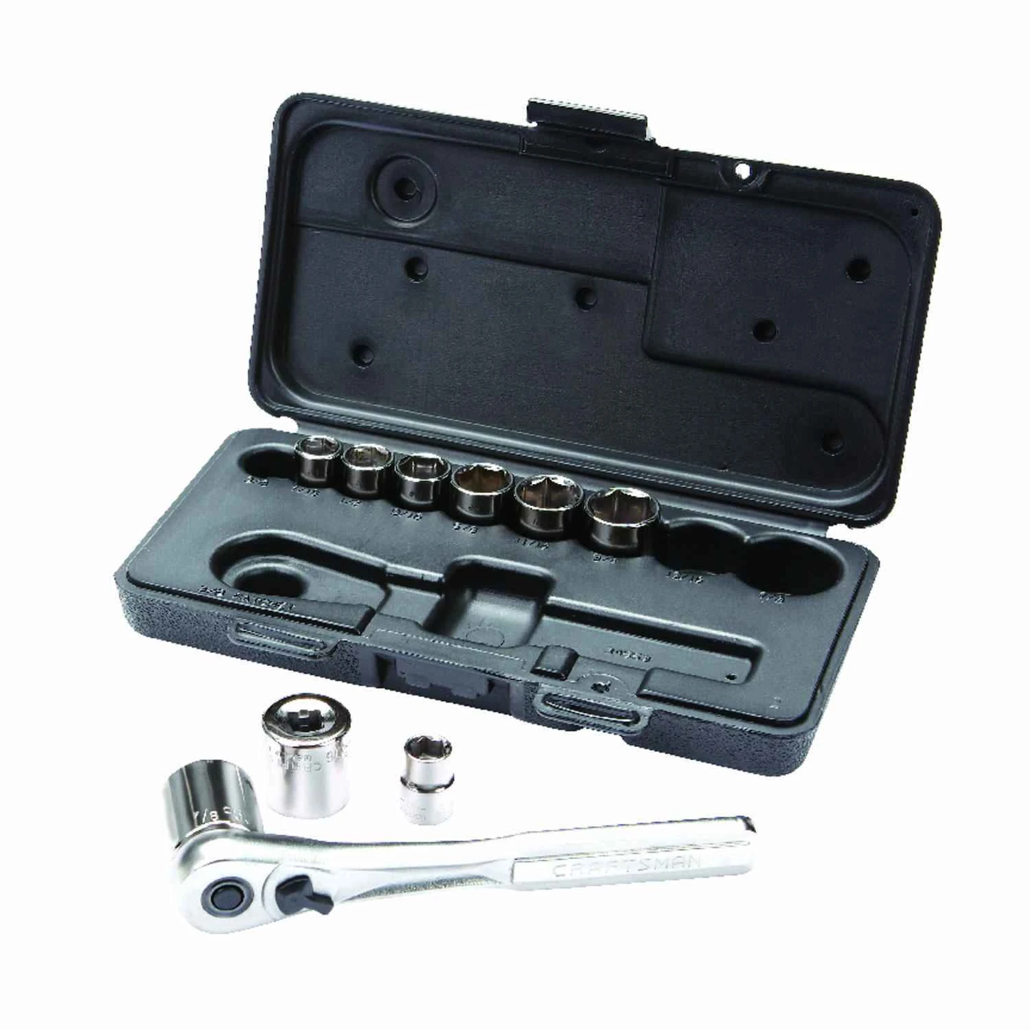 10 Piece Assorted 3/8 In. Drive Sae 6 Point Standard Socket Set