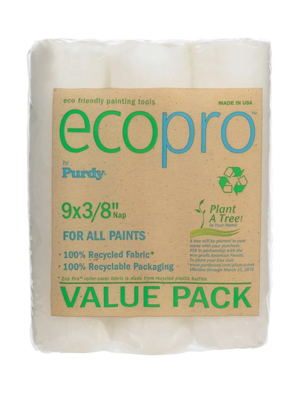 Purdy EcoPro Fabric 3/8 in. x 9 in. W Paint Roller Cover 3 pk