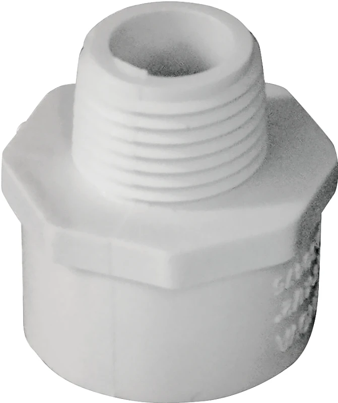Pvc Adapter Male Slip X Male Iron Pipe 3/4" X 1/2"