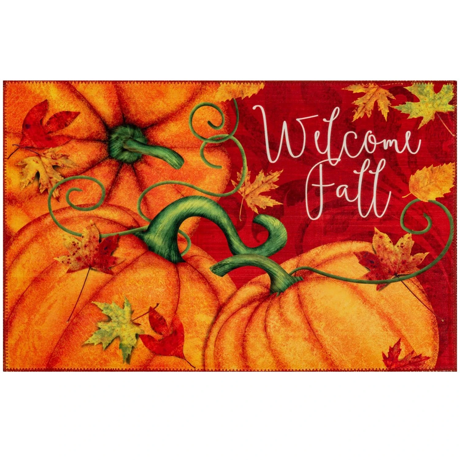 32 In. L X 22 In. W Multicolored Pumpkin Harvest Polyester Rug