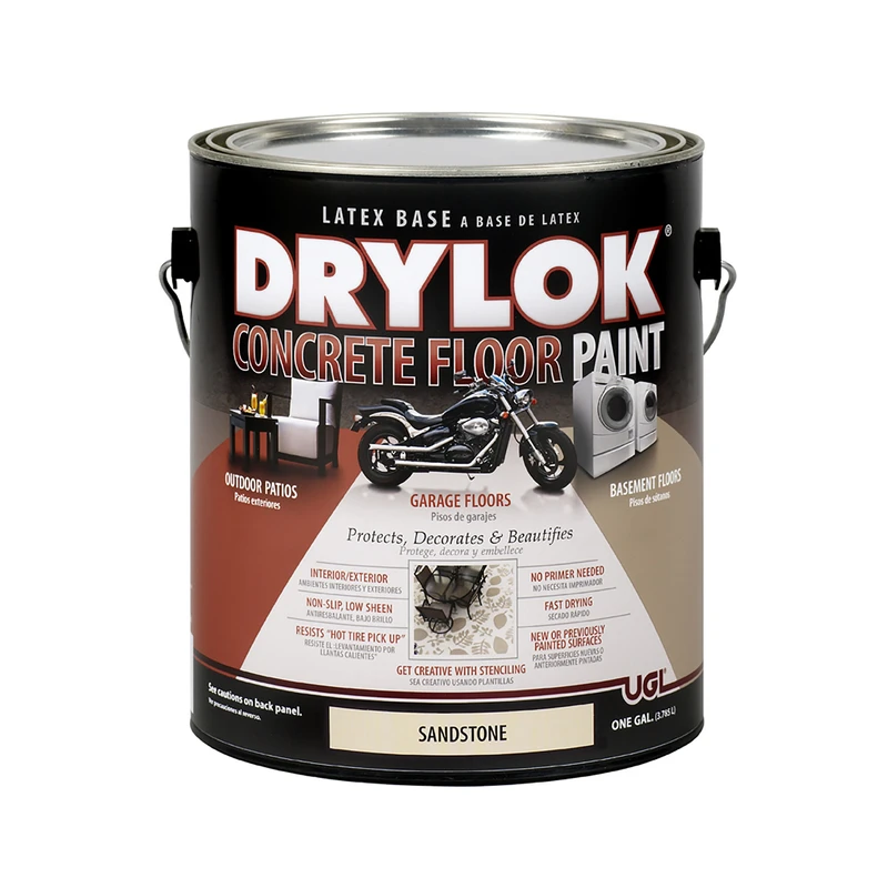Drylok Flat Sandstone Latex Concrete & Garage Floor Paint 1 Gallon Model 29713
