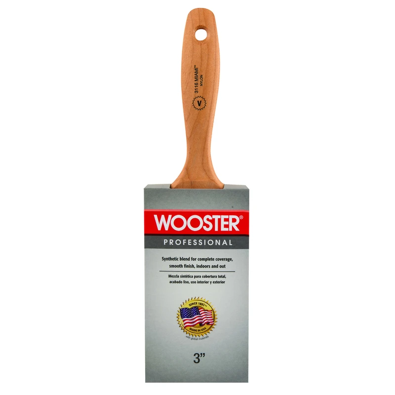 Miami 3 Inch Wide Flat Paint Brush Model 3116-3 For Smooth Finishes