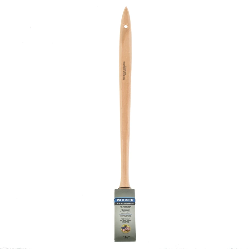 Bent Radiator 1-1/2 Inch Wide Flat Paint Brush For Precision Painting