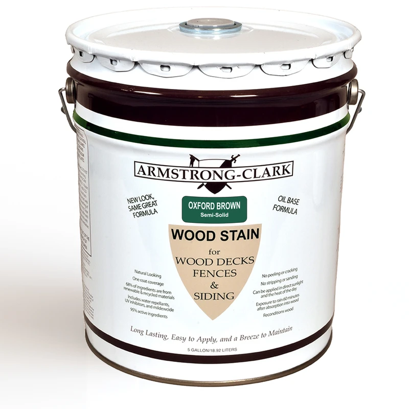 Semi-solid Matte Oxford Brown Oil-based Wood Stain 5 Gallon