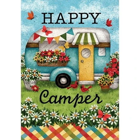 Garden Flag - Happy Camper Design For Outdoor Spaces