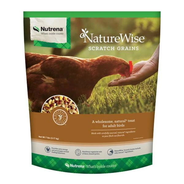 Naturewise Scratch Grain Chicken Feed 50 Lb Bag For Healthy Chickens