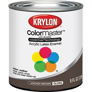 Kdh5011 0.5 Pint Gloss Color Creations Acrylic Latex Enamel - Leather Brown