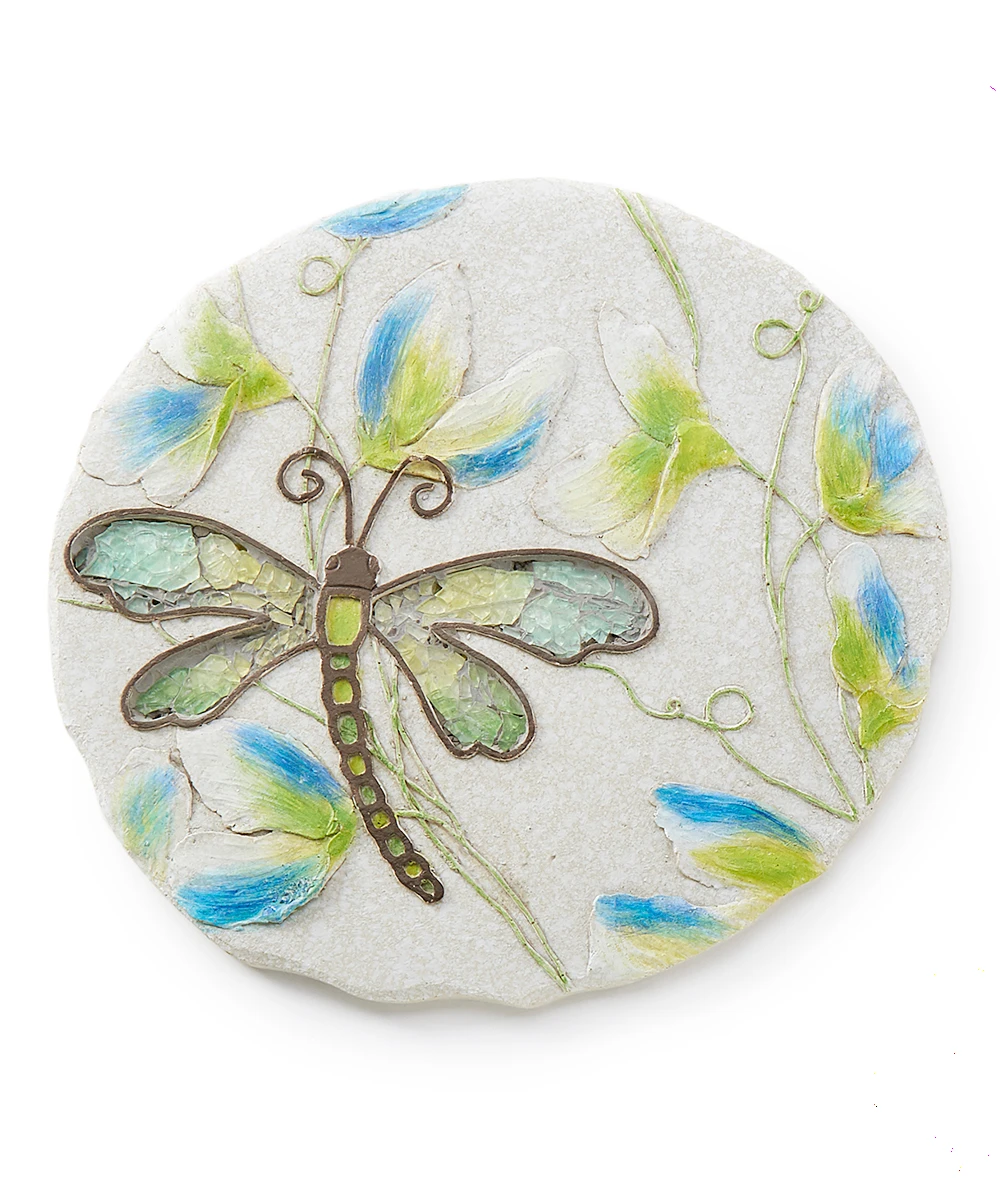 Outdoor Wall Decor Bird Aqua & Purple Floral Hummingbird Round Wall Plaque