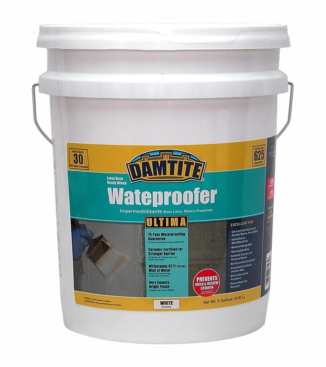3565 Waterproofing Latex Ultima, White, 5 Gallon Container For Superior Protection