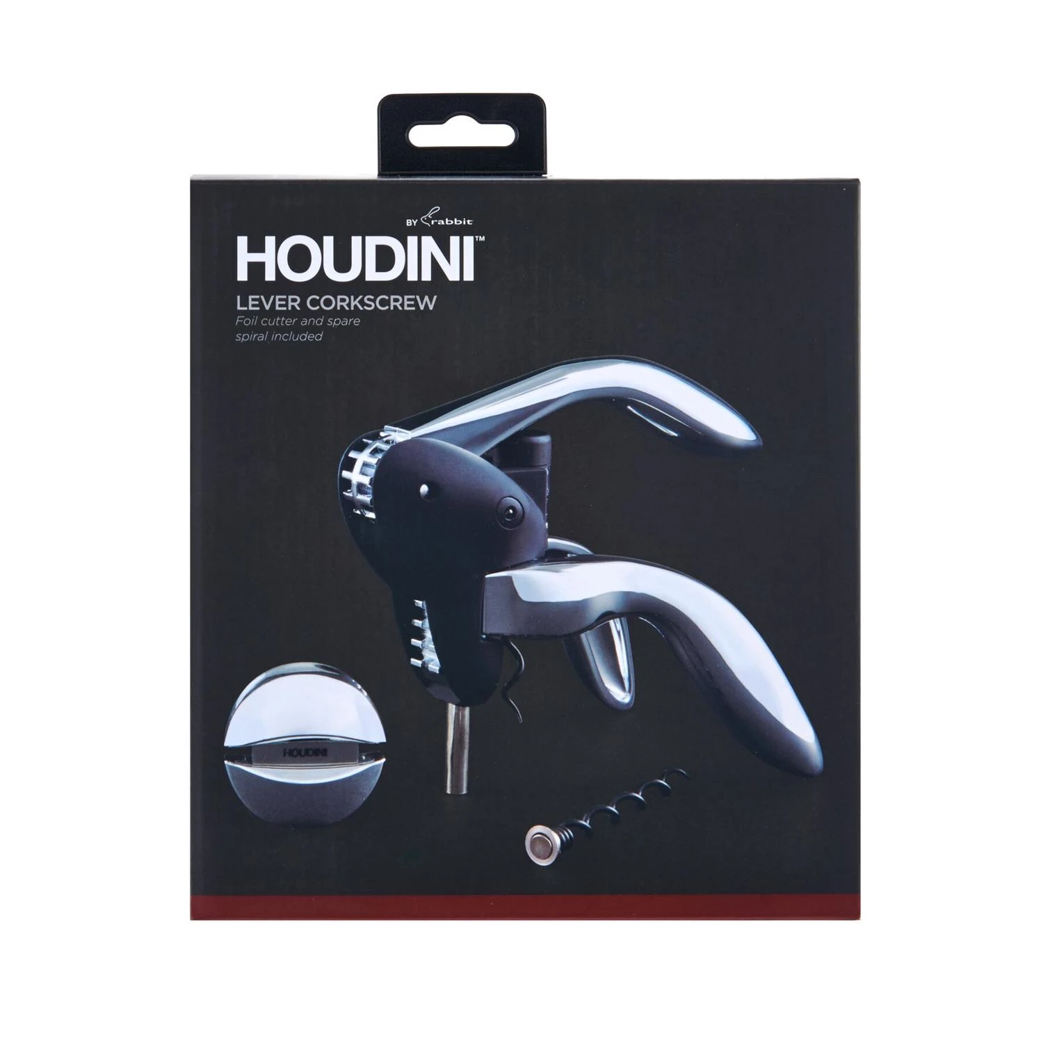 Deluxe Silver Stainless Steel Corkscrew - Model W9826 - Barware Accessories