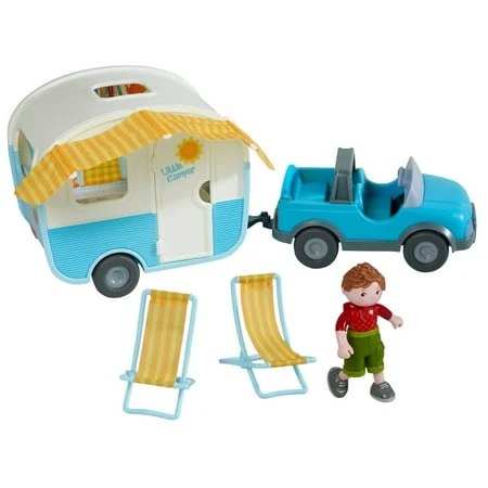 Little Friends Vacation Camper Play Set With All Terrain Push & Go Vehicle