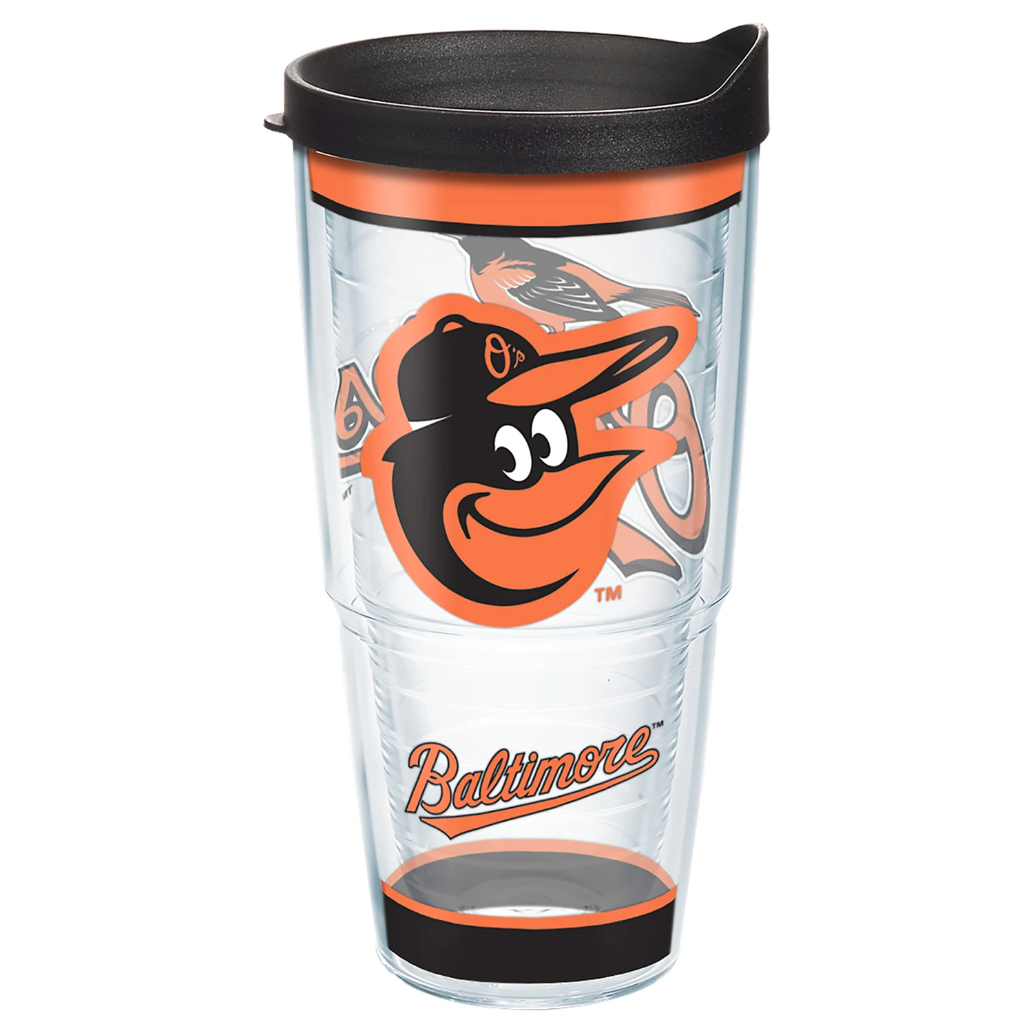 Mlb 24 Oz Baltimore Orioles Multicolored Bpa Free Tumbler With Lid