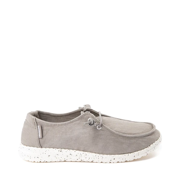 Womens Hey Dude Wendy Slip On Casual Shoe - Gray - Comfortable And Stylish Footwear