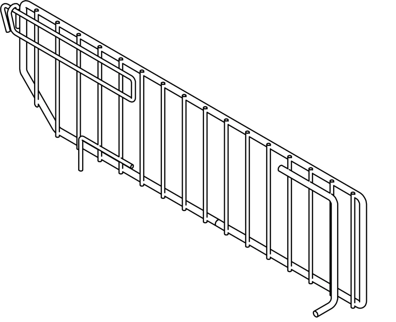 Single Chrome Divider Wire 22 Inch Model Md-322-1 For Organizing Spaces