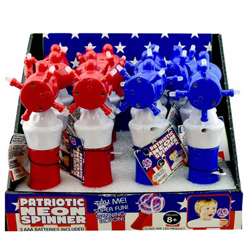Neon Spinner Plastic Toy With Led Lights For Ages 8 And Up