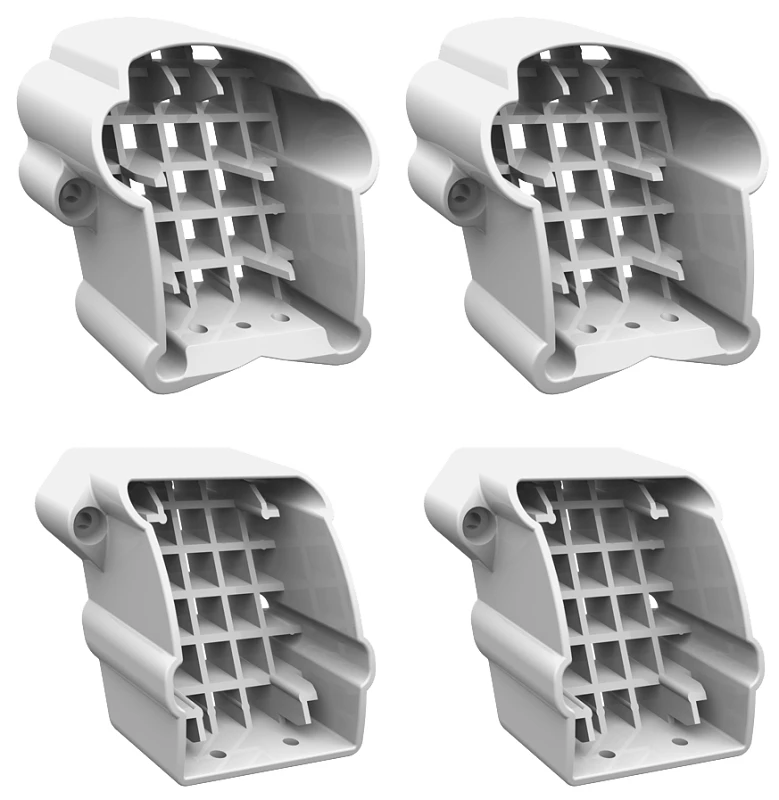 Stair White 4 Piece Kit For Easy Installation And Support