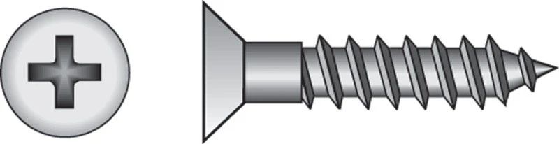 Hillman No. 12 x 2 in. L Phillips Zinc-Plated Wood Screws 25 pk
