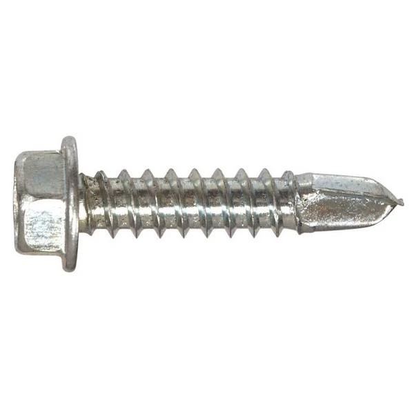 Hillman Hex Washer Head Self-drilling Screw 12x1 Zinc Plated - 10 Count