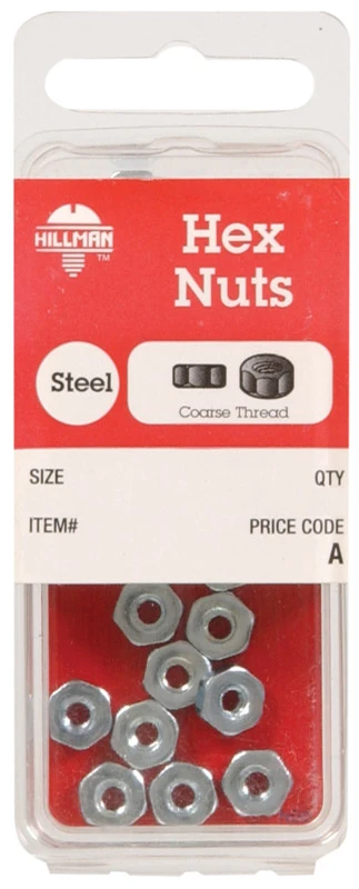 Hillman 5/16 in. Zinc-Plated Steel SAE Hex Nut 9 pk