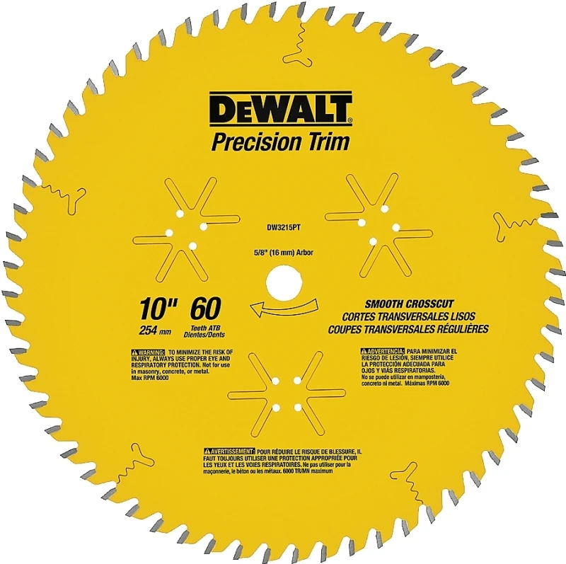 Carbide-Tipped Circular Saw Blade 60-Tooth x 10 In.