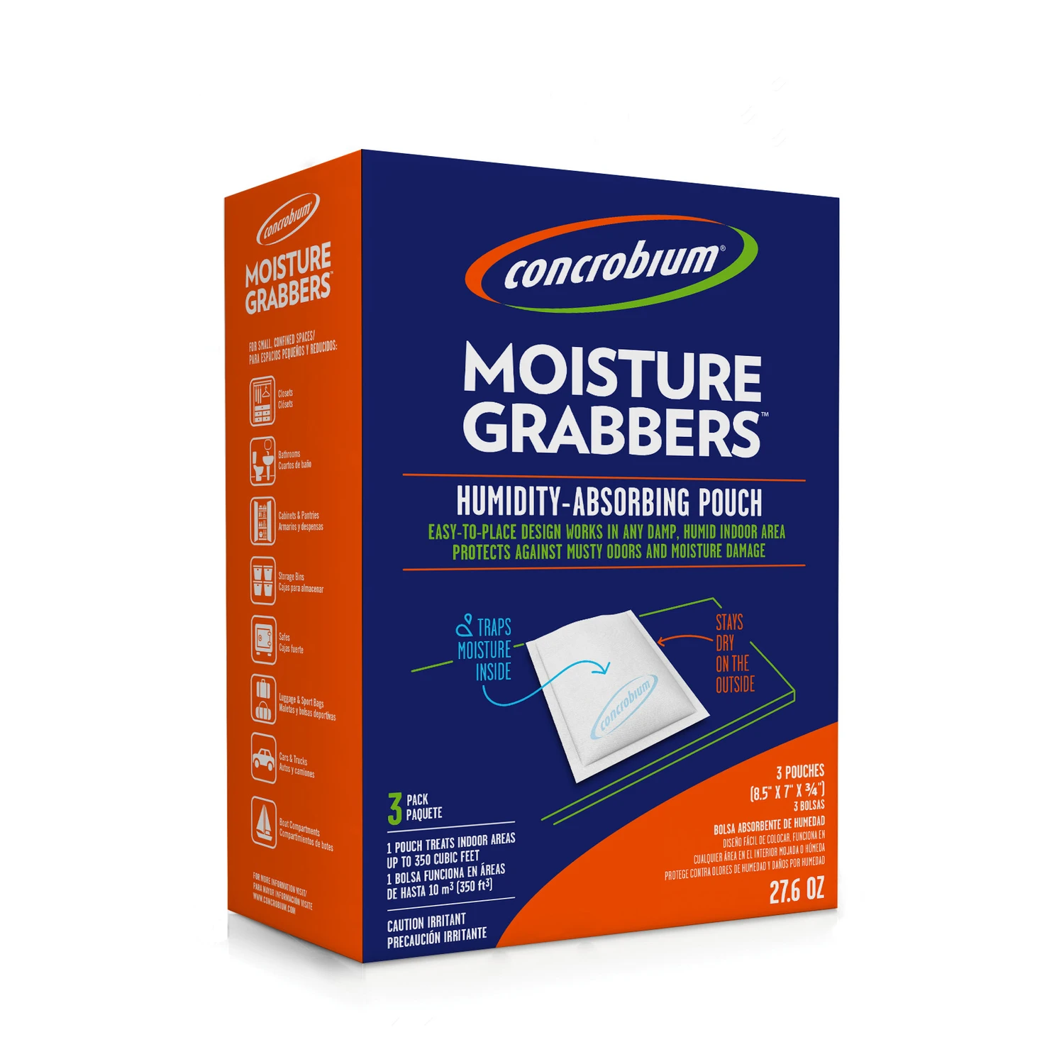 Moisture Grabbers 27.6 Oz. Humidity Absorbing Pouch (3-pack, No Scent)