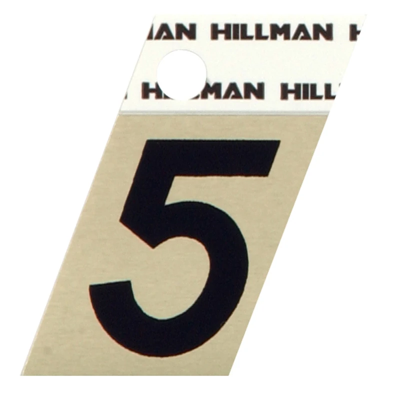 Hillman 2.2-in Reflective Black House Number 5
