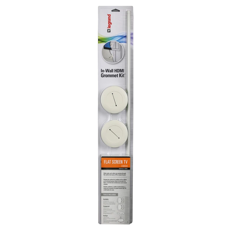 Wiremold CMK 60 Wall Grommet Kit, Ivory