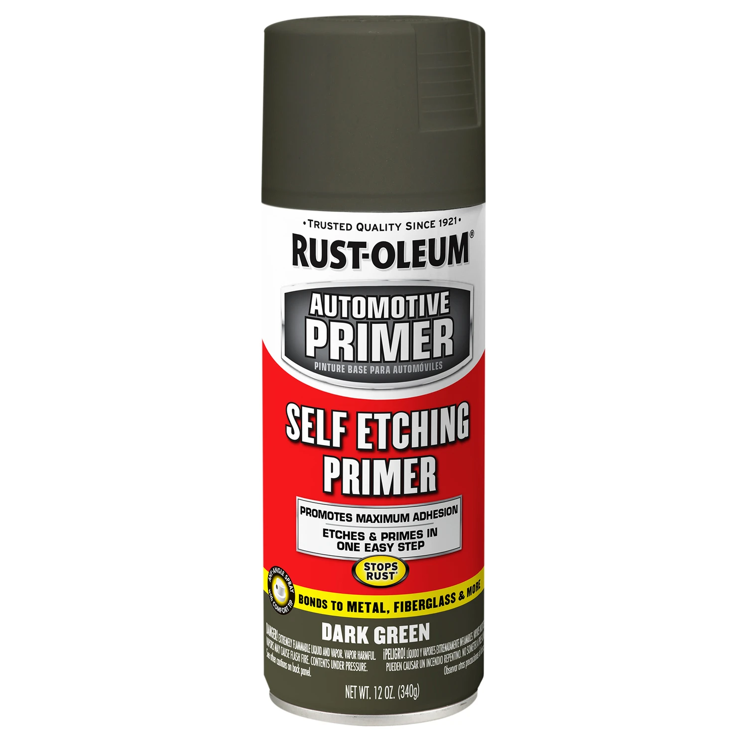 Rust-Oleum 249322 Self-Etching Primer Spray, Dark Green, 12 Oz. Rust-Oleum 249322 Self-Etching Primer Spray, Dark Green, 12 Oz.