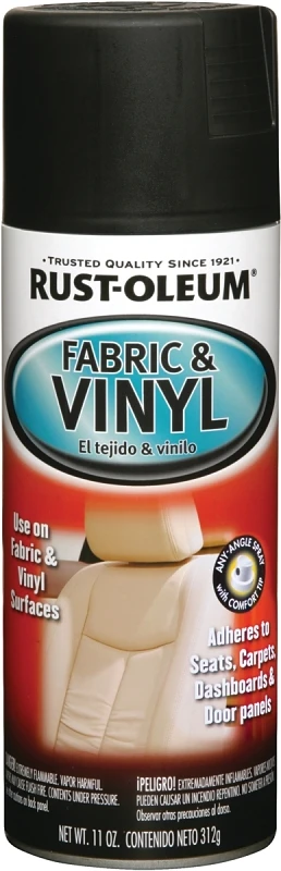 Fabric & Vinyl Spray Coating, Flat Black, 11-oz.