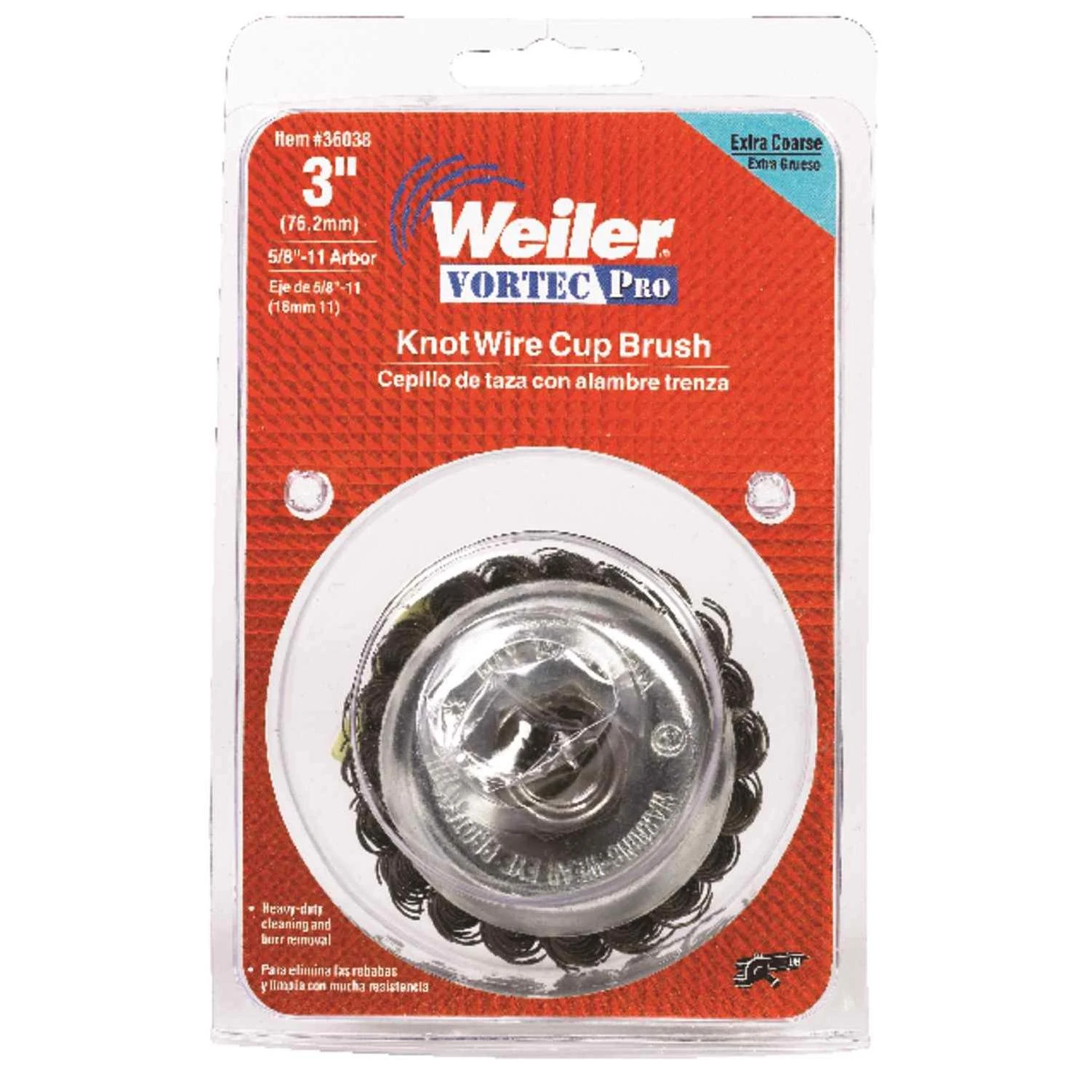 Vortec 3 In. Knotted & 4 In. Stringer Bead Angle Grinder Wire Brushes