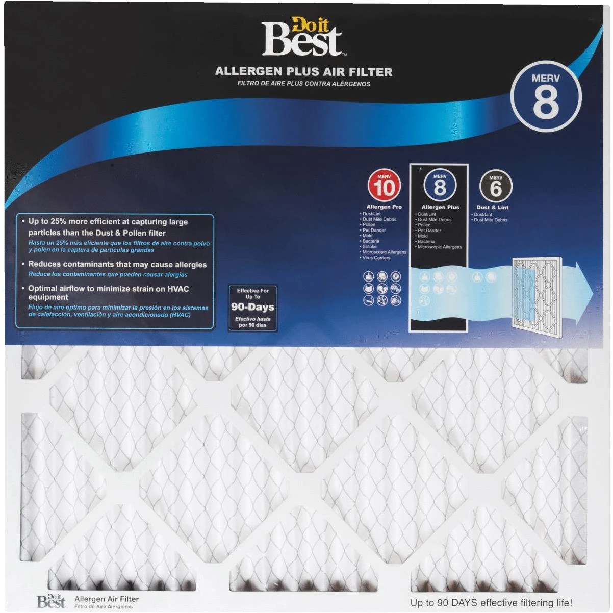 14 In. X 30 In. X 1 In. Merv 8 Allergen Plus Furnace Filter