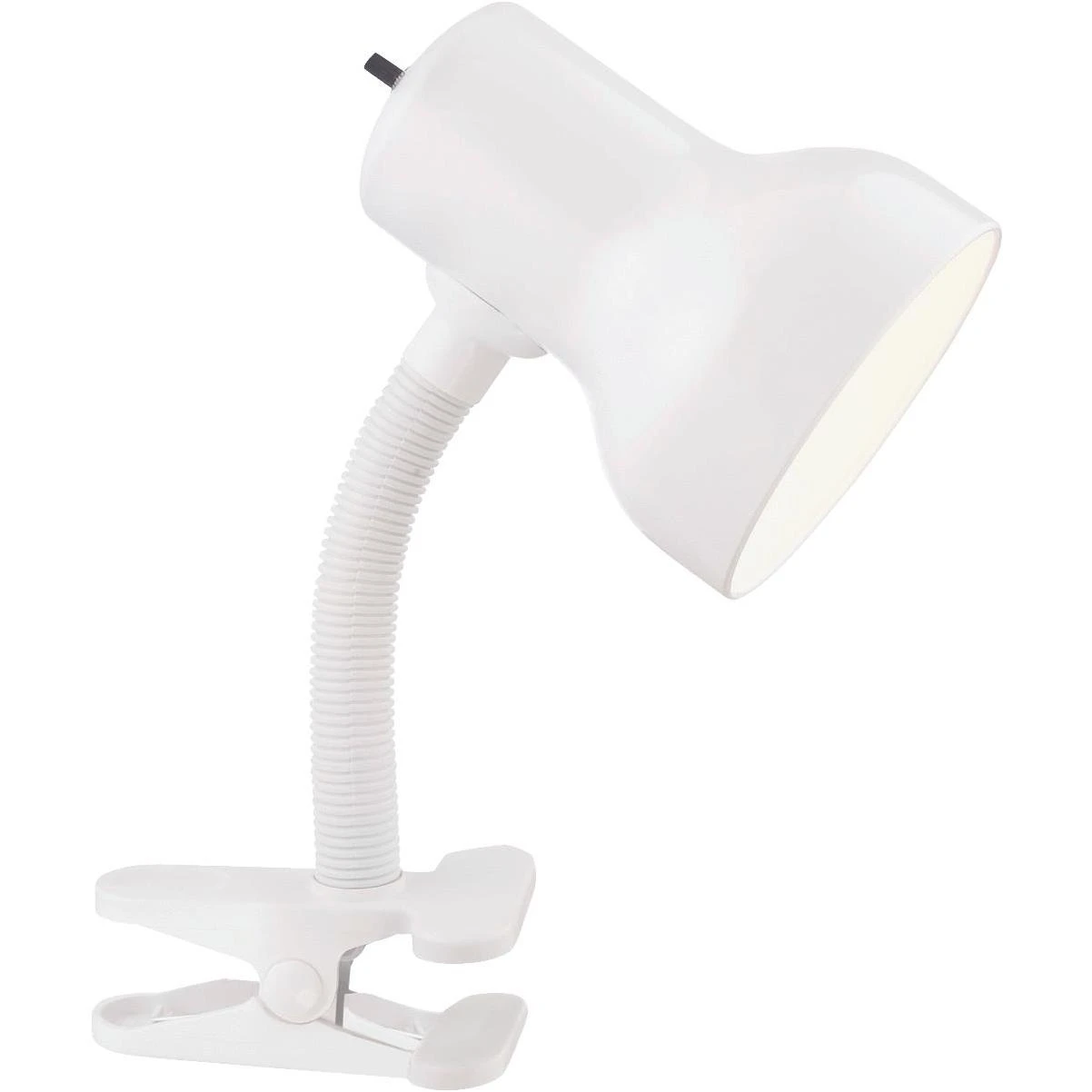 60w White Clip-on Lamp With Flexible Gooseneck And Heavy-duty Clip