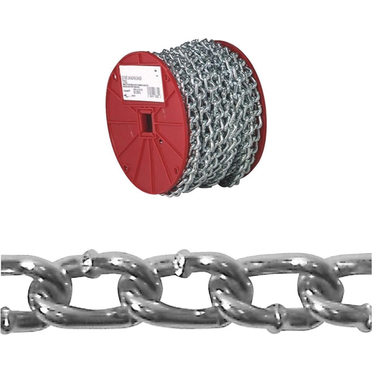 125' Zinc-plated Low-carbon Steel Twist Link Machine Chain - Model #2