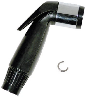 Black And Chrome Finish Plastic Spray Head For Kitchen Sink With Wire Snap Ring