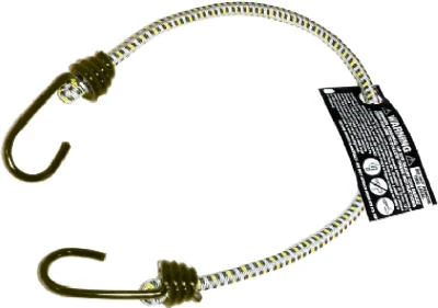 18-inch Premium Grade Bungee Cord With Vinyl Coated Hooks And Uv Resistant Jacket